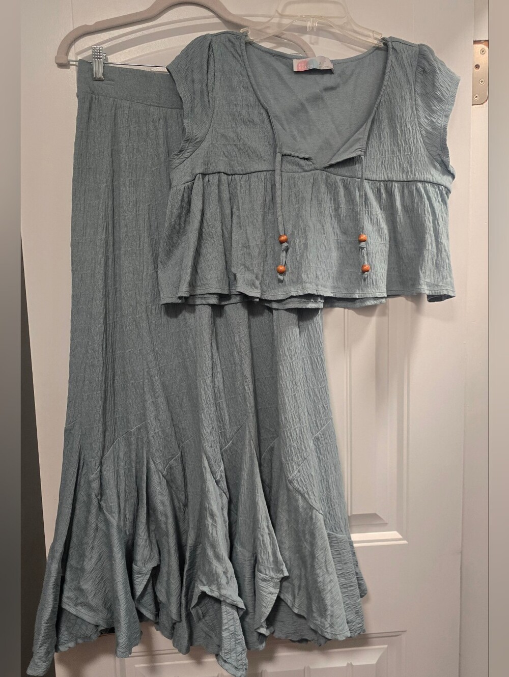 FREE PEOPLE BEACH Alaina Skirt Set In Slate - Picture 3 of 7